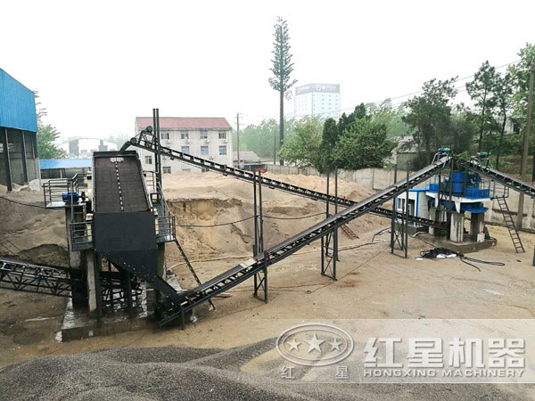 河卵石制砂機(jī)應(yīng)用現(xiàn)場圖