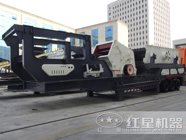 建筑垃圾移動反擊式破碎機