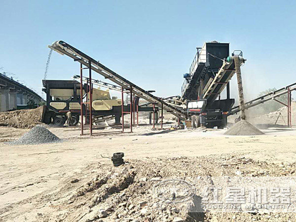 小型車載移動破碎站現(xiàn)場實(shí)拍