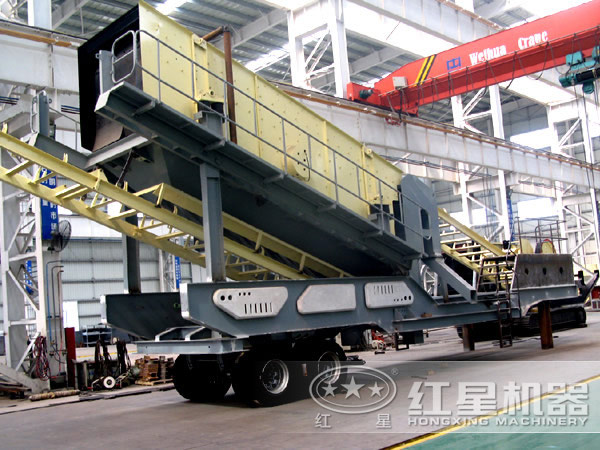 移動(dòng)破碎站車間圖