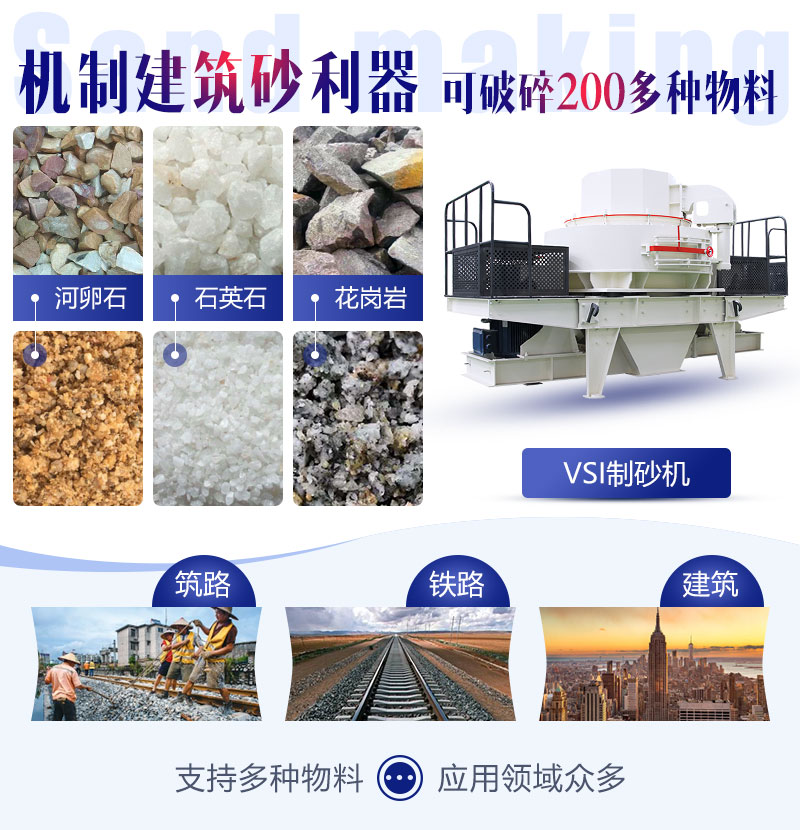 VSI制砂機(jī)應(yīng)用領(lǐng)域