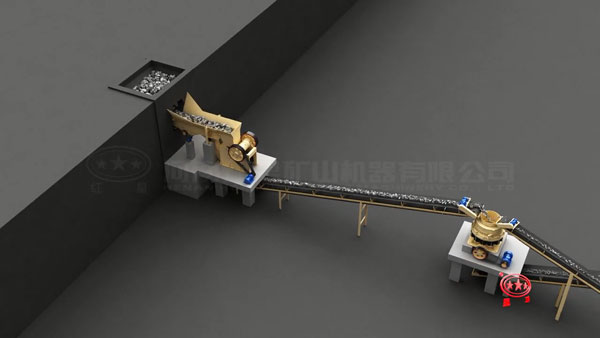 30-40噸/時(shí)石料破碎生產(chǎn)線進(jìn)料情況