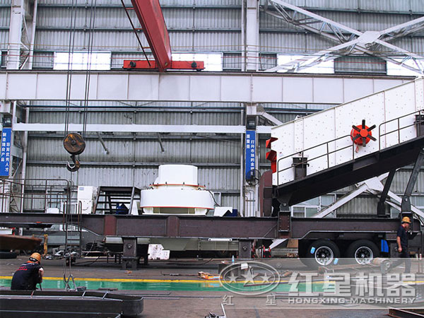 移動式制砂機(jī)車間圖