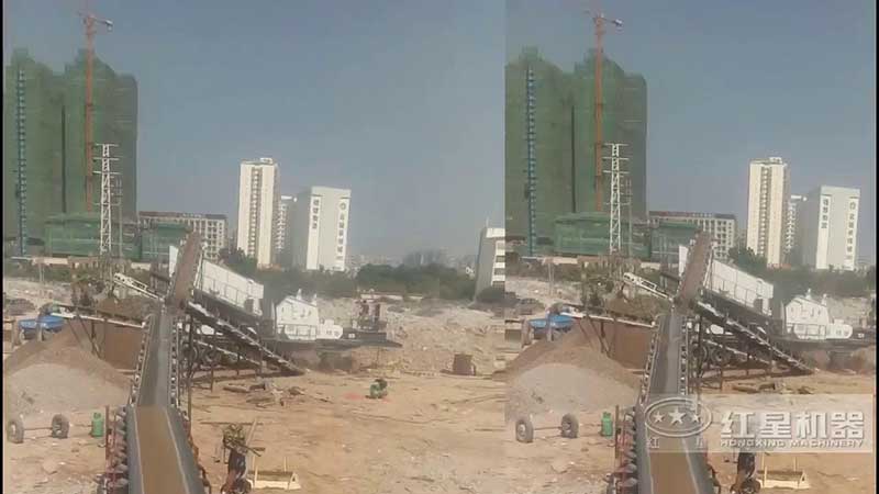 建筑垃圾粉碎機(jī)現(xiàn)場(chǎng)