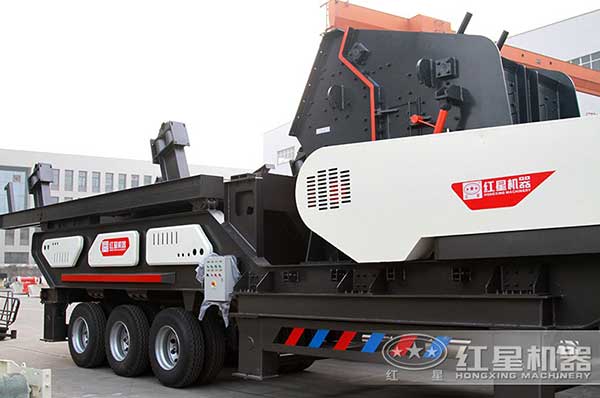 輪胎式青石移動(dòng)石子破碎機(jī)