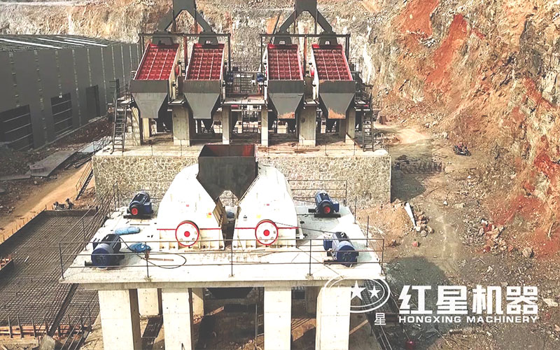 建筑砂石骨料生產(chǎn)線現(xiàn)場