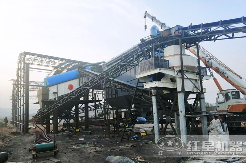 花崗巖制砂生產(chǎn)現(xiàn)場實拍