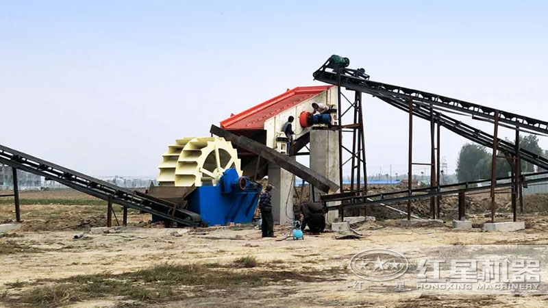 石粉洗砂現(xiàn)場