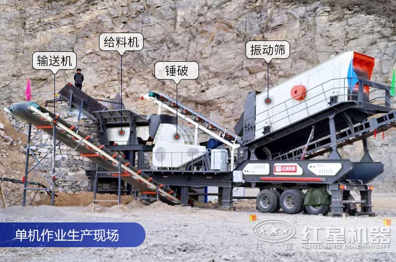 移動式砂石破碎篩分系統(tǒng)現(xiàn)場