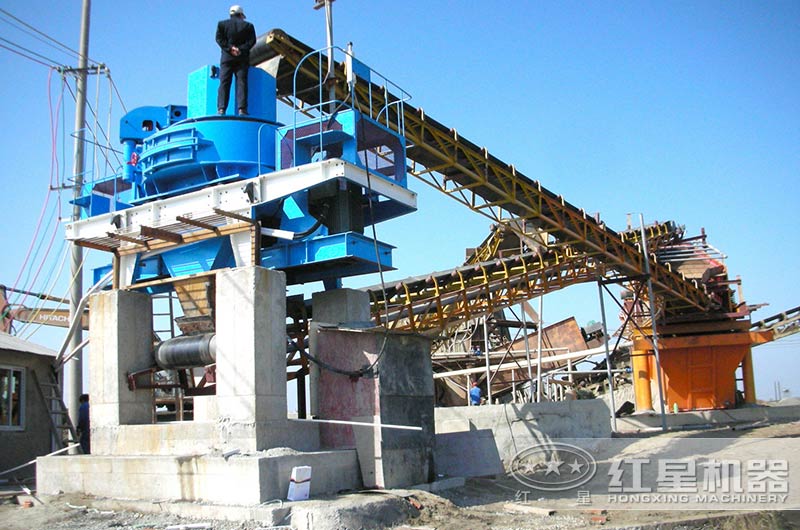 制砂機(jī)工作現(xiàn)場