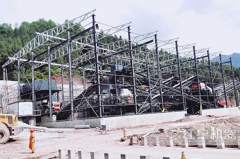 河北時產(chǎn)400-500噸石灰石制砂生產(chǎn)線