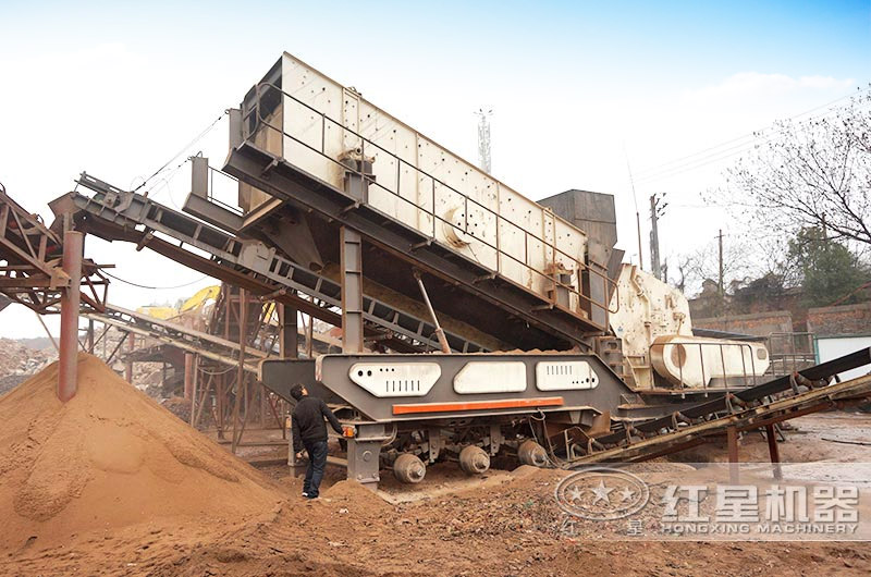 國(guó)外建筑垃圾制沙現(xiàn)場(chǎng)