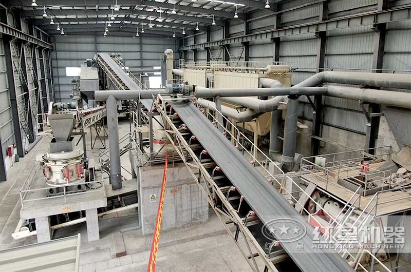 紅星機(jī)器為客戶打造的環(huán)保制砂生產(chǎn)線現(xiàn)場