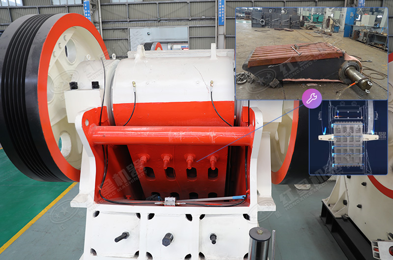 顎破機肘板結(jié)構(gòu)特寫