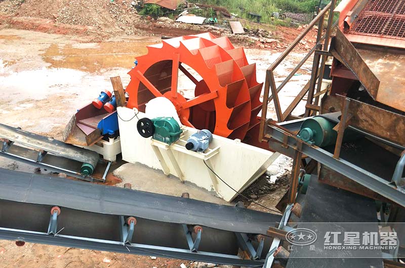 洗砂機(jī)洗沙現(xiàn)場(chǎng)