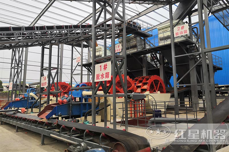 輪式洗砂機現(xiàn)場