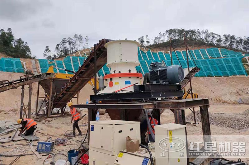 石頭變沙子生產(chǎn)線工藝二現(xiàn)場實拍