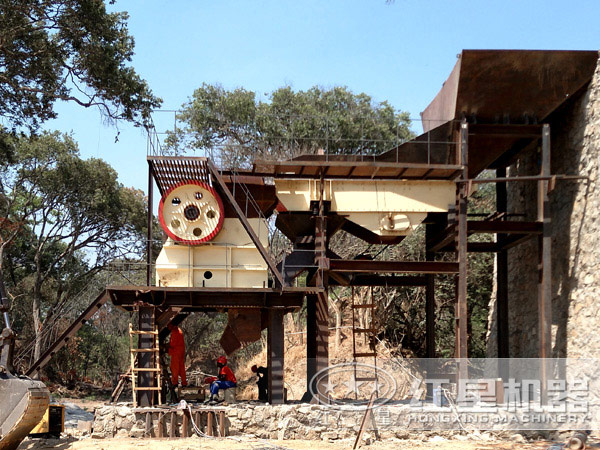 石子生產(chǎn)線現(xiàn)場(chǎng)圖